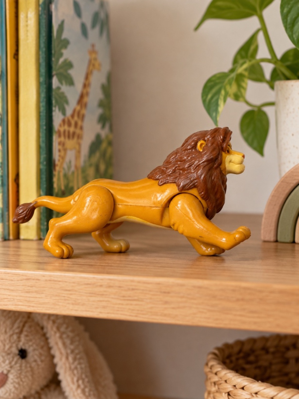 Vintage 1994 Mattel Disney Lion King Adult Simba Fighting Action Figure Toy